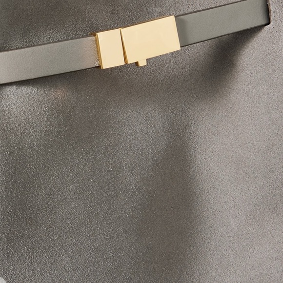 🔥NWT‼️ Authentic DeMellier New York Midi Gray Suede Leather Bag✨✨✨ - Picture 6 of 11